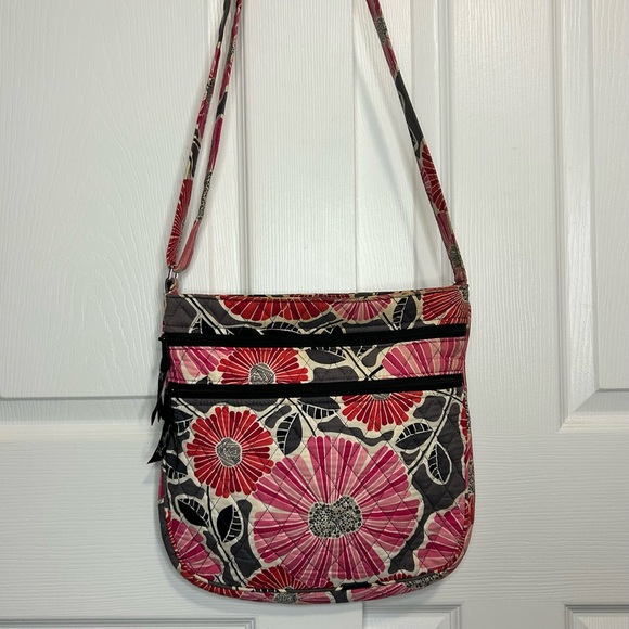 VERA BRADLEY Triple Zip Hipster Cherry Blossom Floral Crossbody Bag - Picture 1 of 10